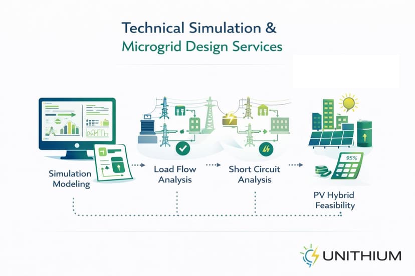 Software simulation of a microgrid load flow and short circuit analysis